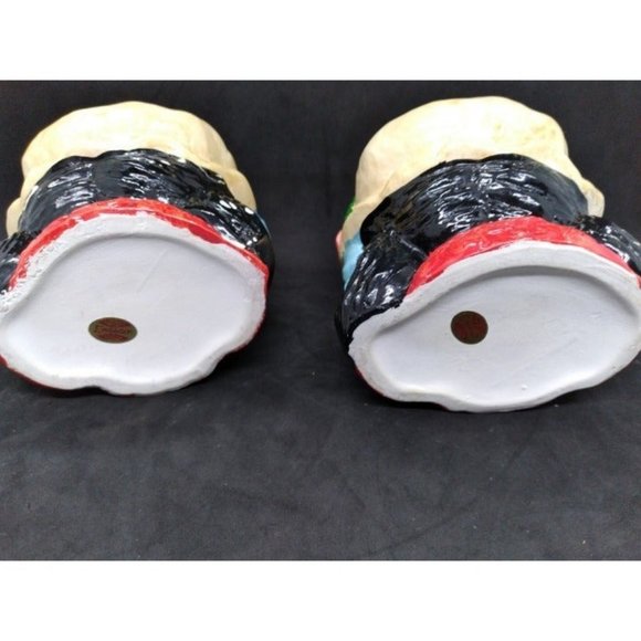 Two Vtg Enesco Japan Set of Strawberry Shortcake style Girls Head Planter vases - Picture 3 of 16